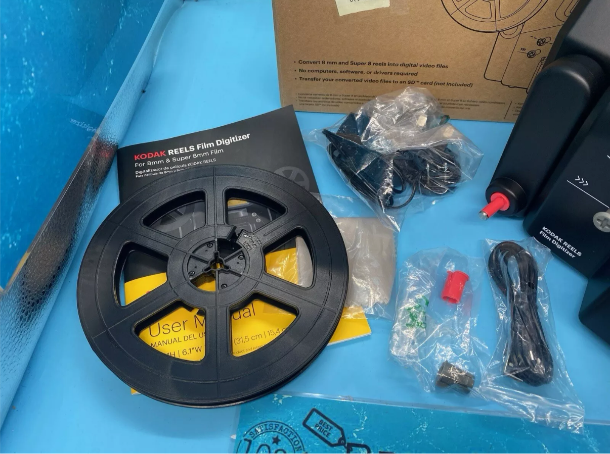 kodak reels film digitizer converter showing accessories included