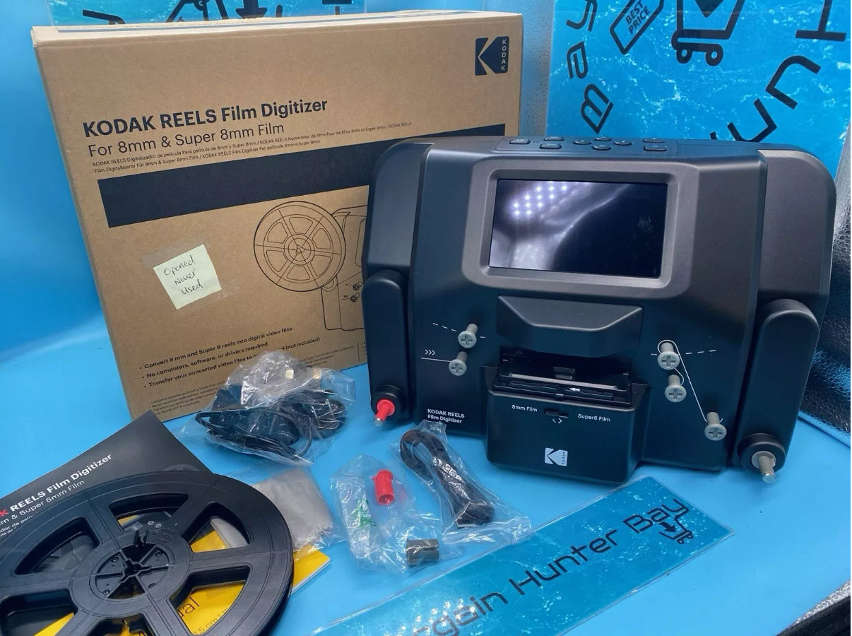 kodak reels film digitizer converter showing close up of product and accessories