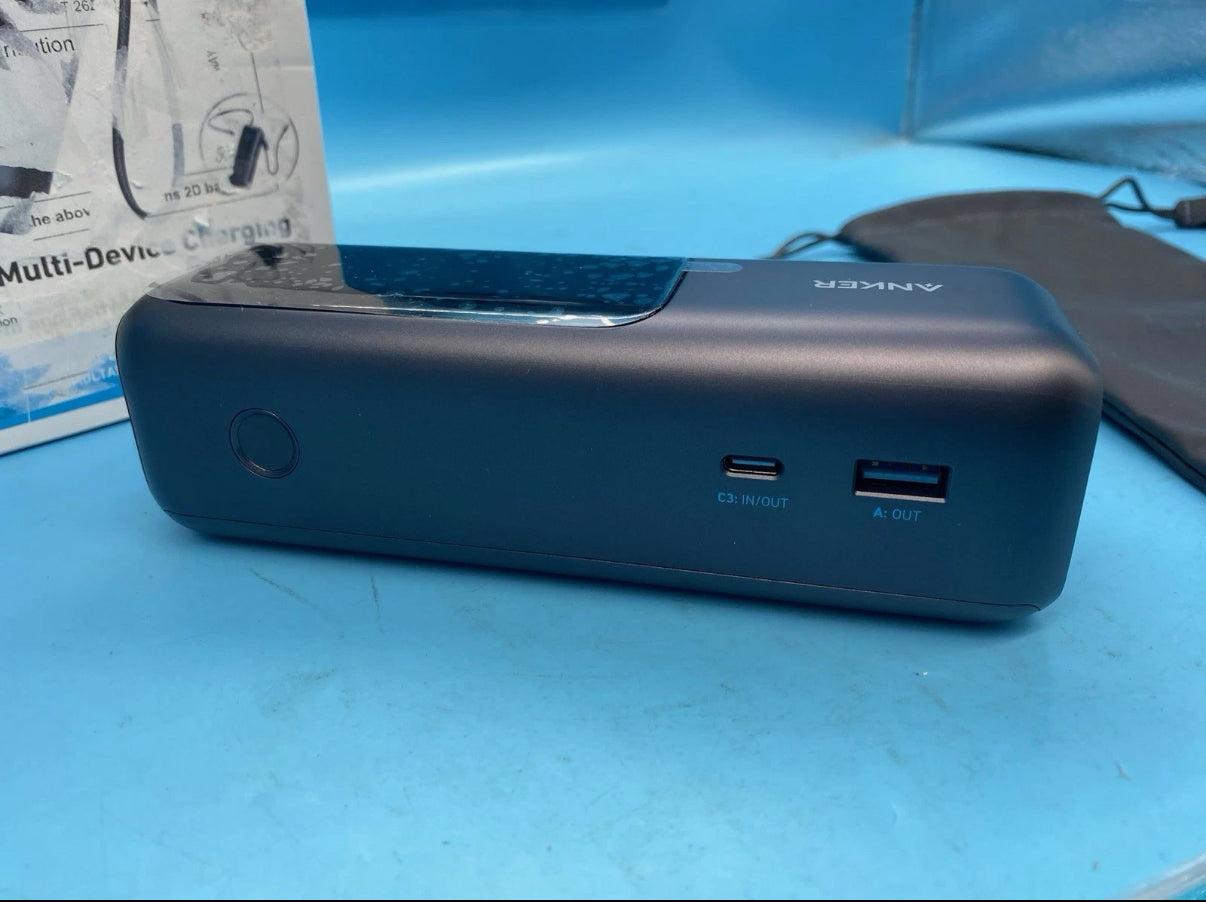 Anker Power Bank 25,000mAh Triple 100W USB-C Ports with Dual Built-In Cables